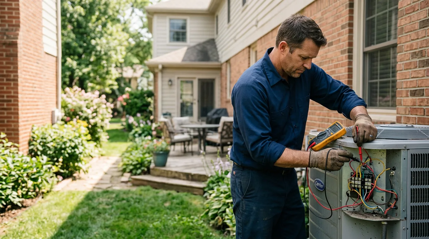 HVAC technician working near Drakes Branch, VA